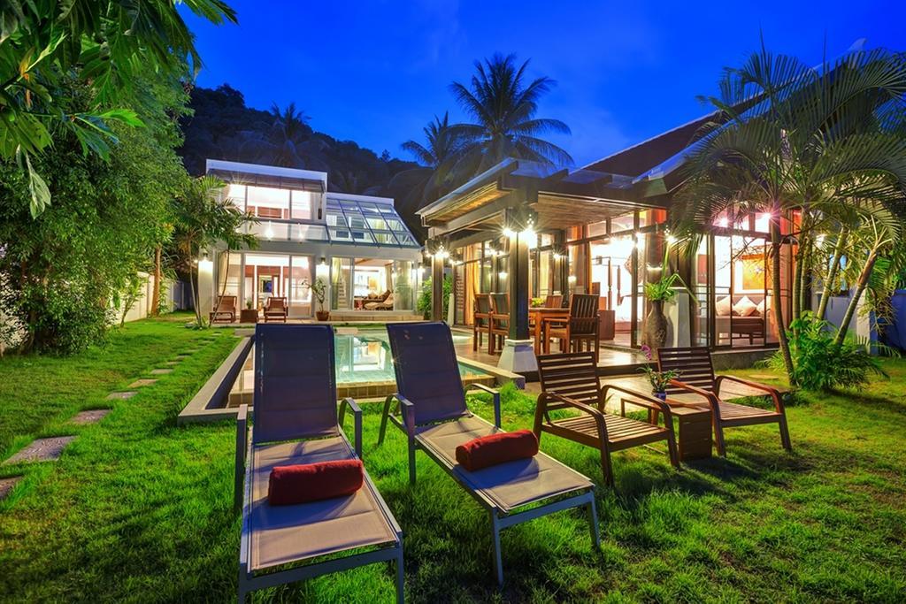 Emerald Sands - Beach Front 4 Bed Pool Villa 사무이 객실 사진
