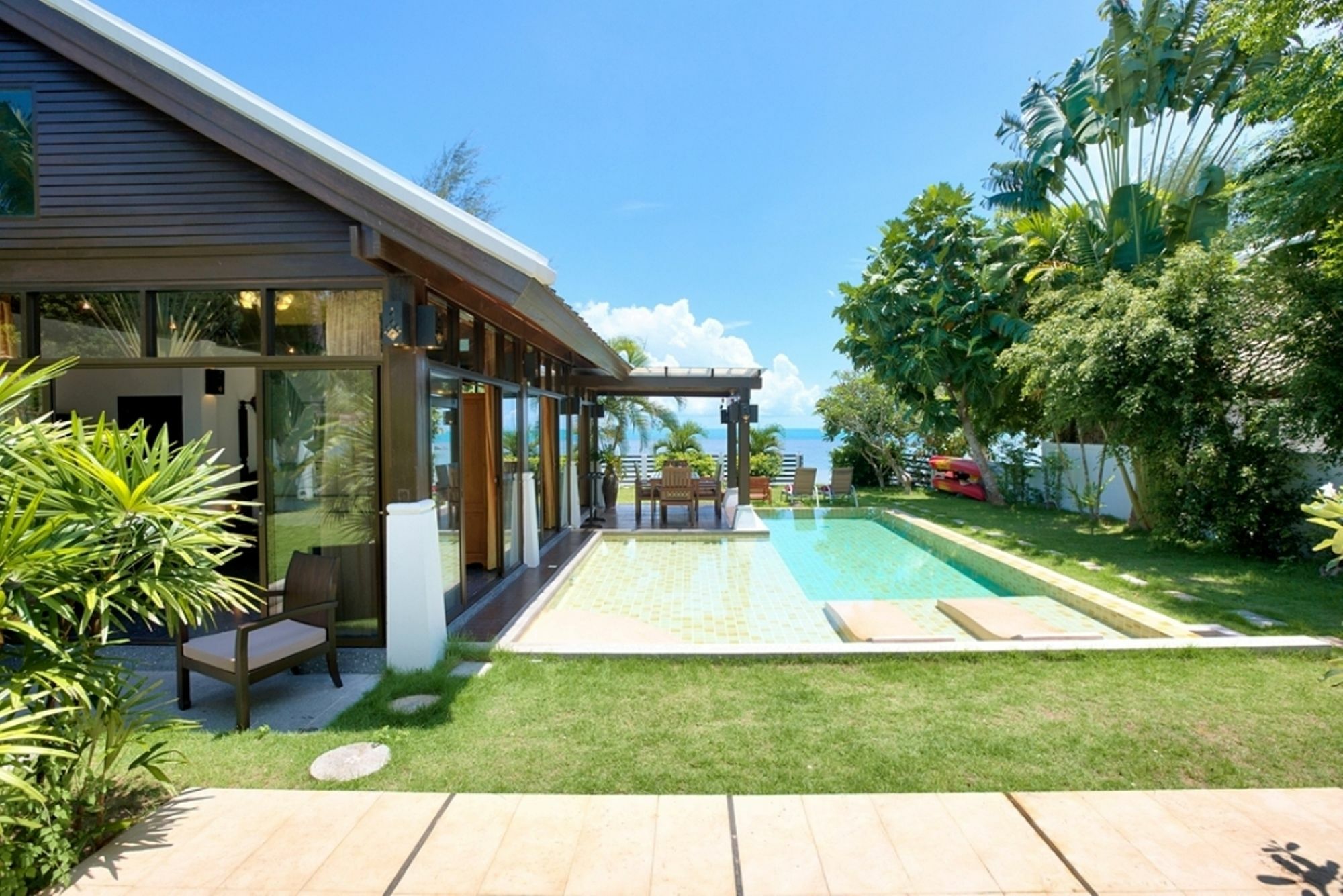 Emerald Sands - Beach Front 4 Bed Pool Villa 사무이 외부 사진